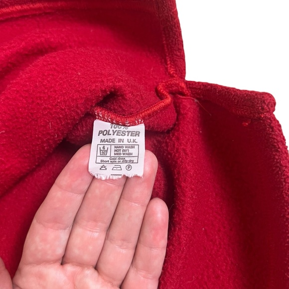 Cambridge Tradition red fleece 1/4 zip men’s pullover SZ XL - Picture 3 of 7